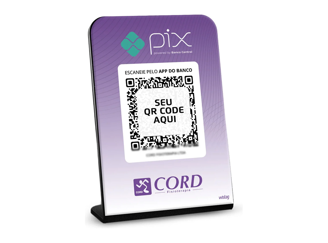 Placa Resinada QR Code PIX Personalizada